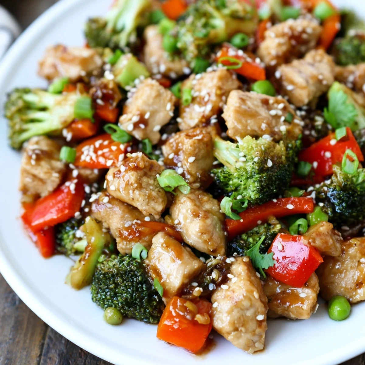 Flavorful No-Fuss 20-Minute Stir-Fry featuring fresh broccoli, peppers, and a savory sauce.