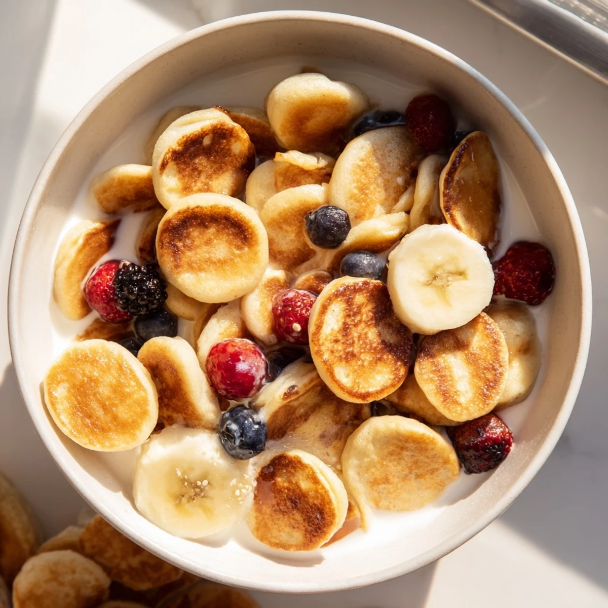 Mini Pancake Cereal Breakfast