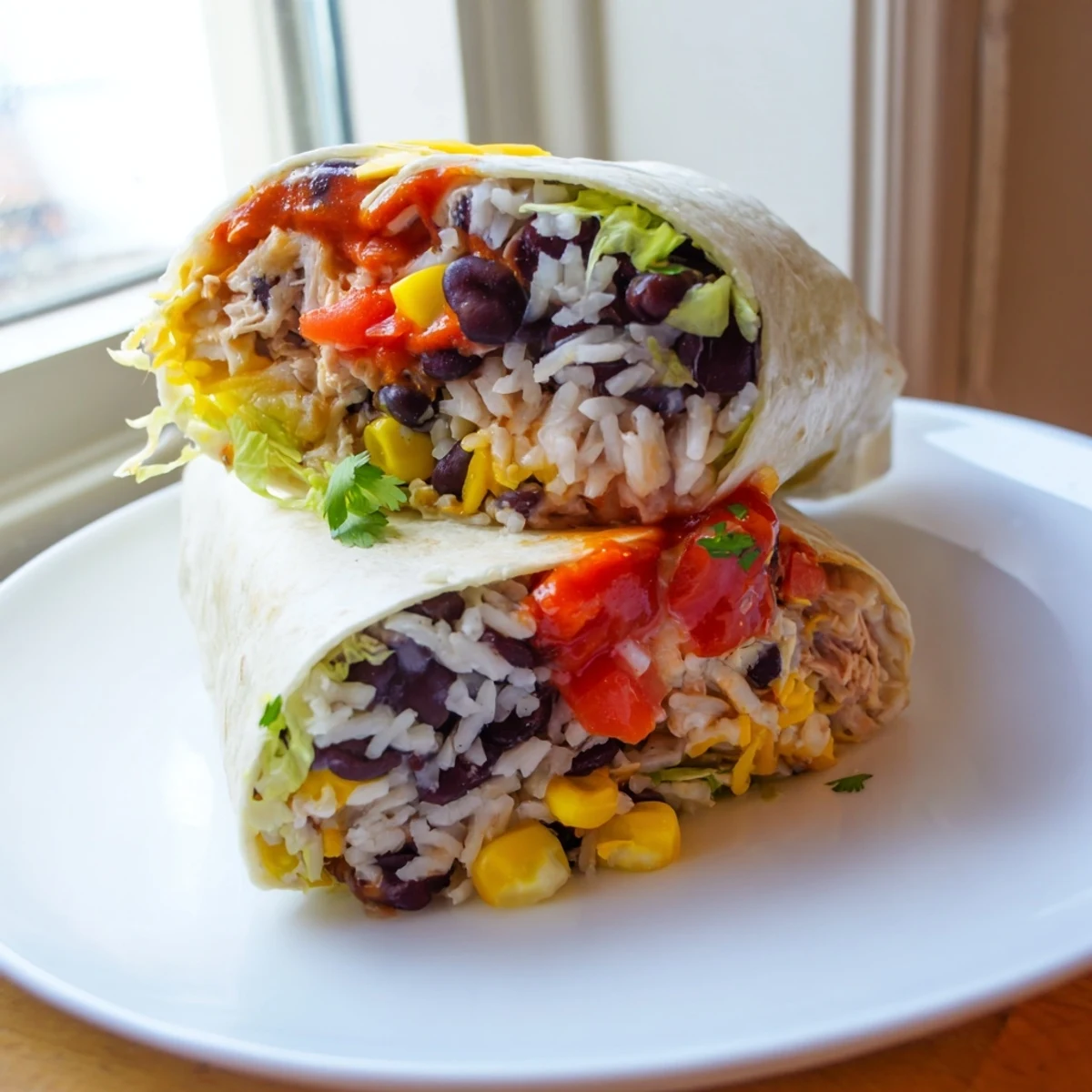 Freshly assembled and wrapped, these hearty Rice & Bean Burritos are perfect for a quick, satisfying meal.
