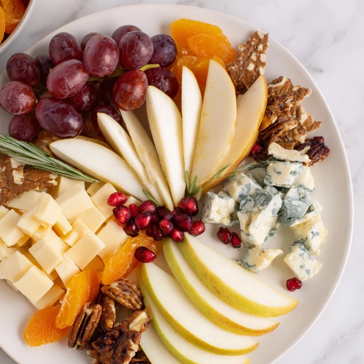 This festive Winter Wonderland Snack Board offers a delightful array of textures and flavors for sharing and enjoyment.