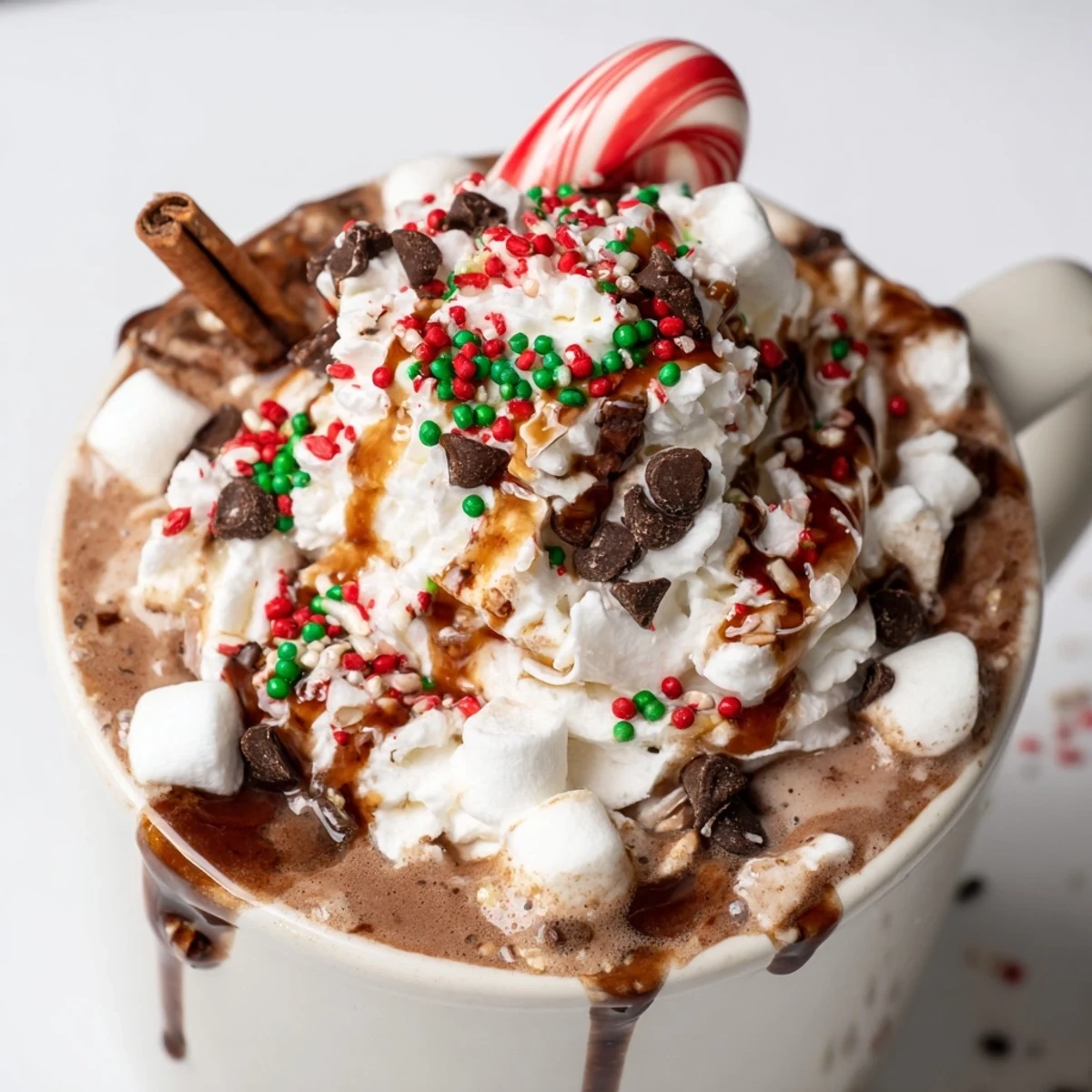 Imagine a warm Reindeer Hot Cocoa Bar, ready to be enjoyed with chocolate syrup and candy canes.