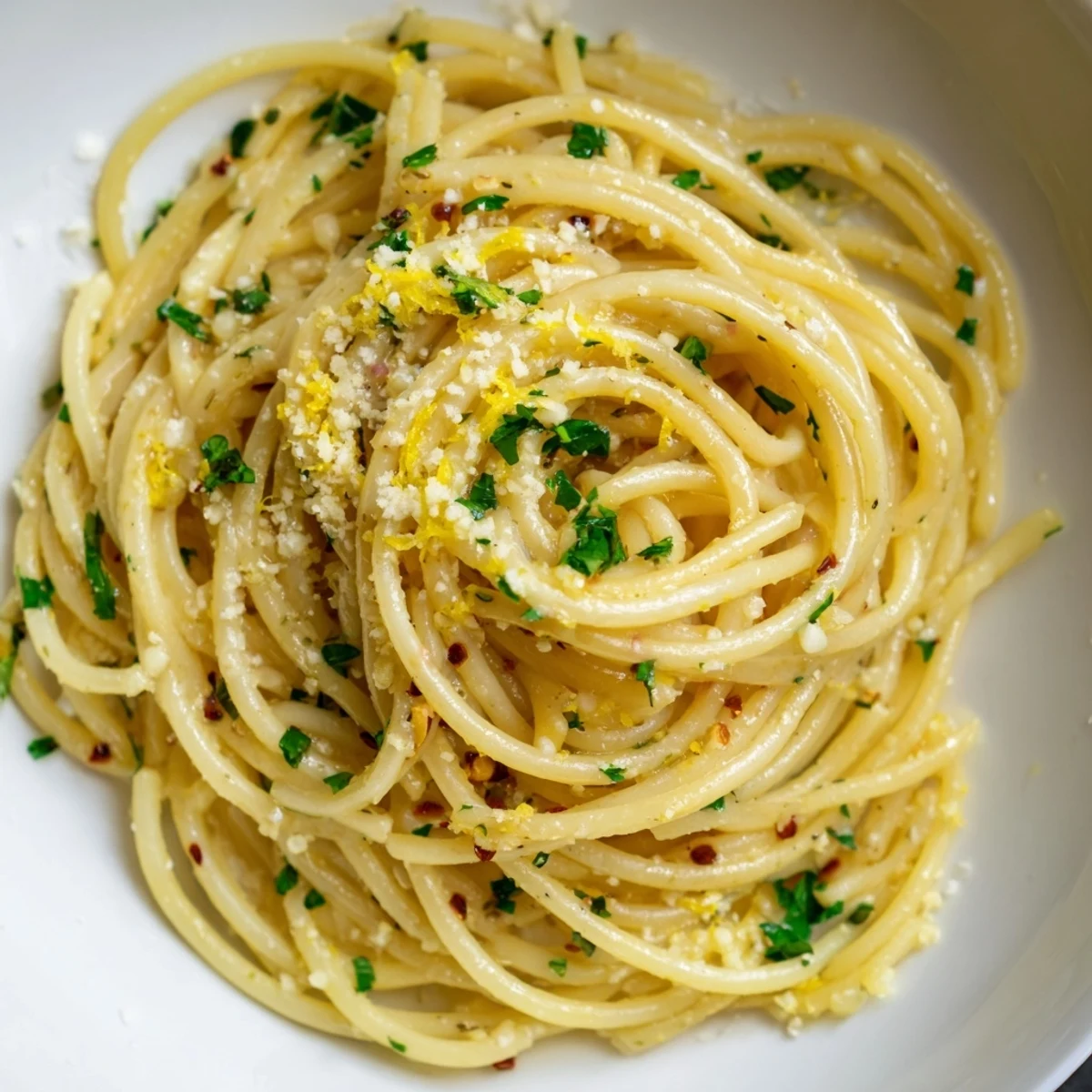 Garlic Butter Noodles Dish