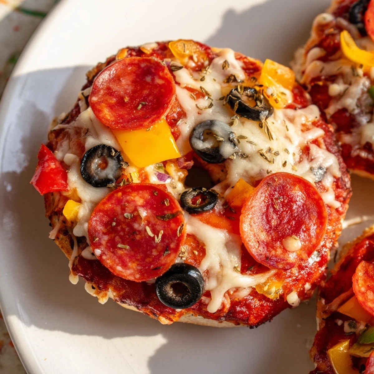 Crispy Mini Bagel Pizzas