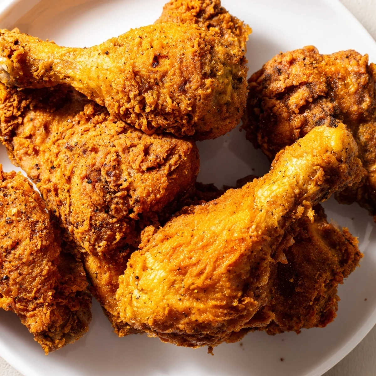 Golden, crispy KFC crispy chicken emerges, sizzling hot, ready to savor its flavorful spice blend.