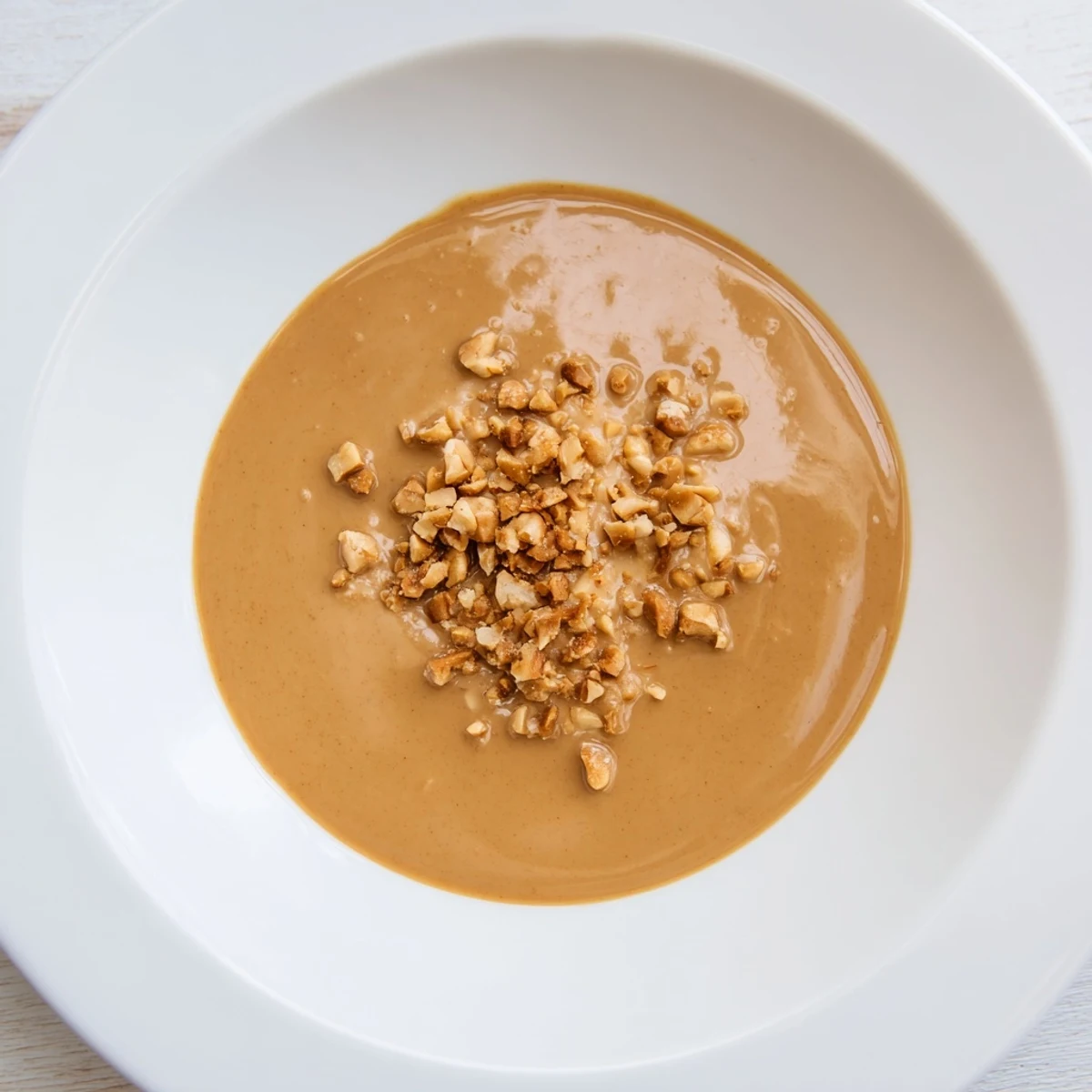 Creamy Indonesian satay sauce, glossy and aromatic, ideal for perfectly grilled chicken skewers or tofu.