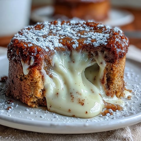 Freshly baked Hojicha White Chocolate Lava Cakes with a warm, molten tea-infused center ready to serve.