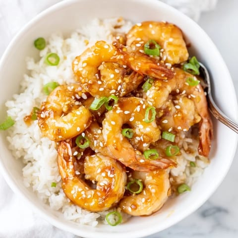 Honey Garlic Shrimp Rice Bowl