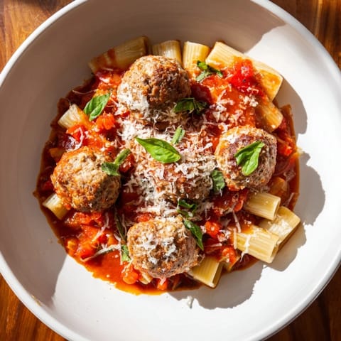 Savory Italian Meatball Pasta Skillet, a comforting family meal ready in under an hour.