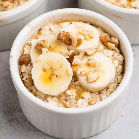 Baked Oats Banana Honey