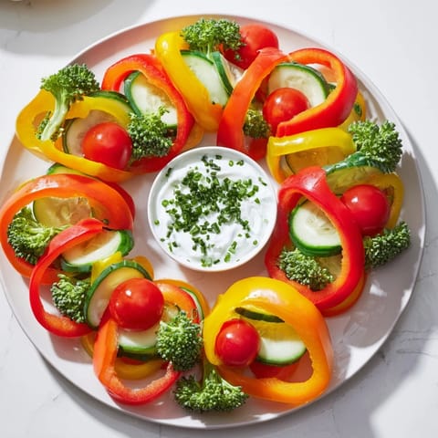 Festive Bell Pepper Wreath