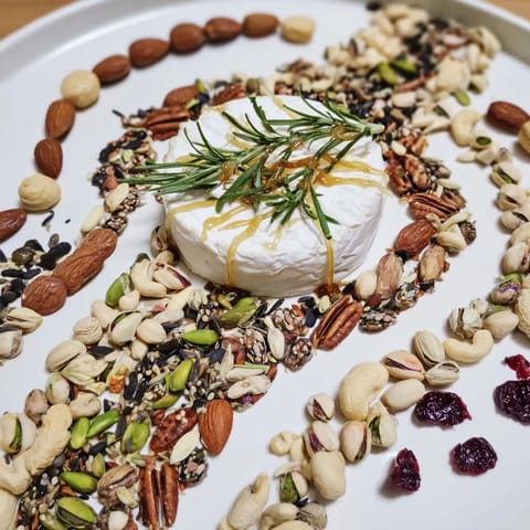 Whimsical nuts and cheese