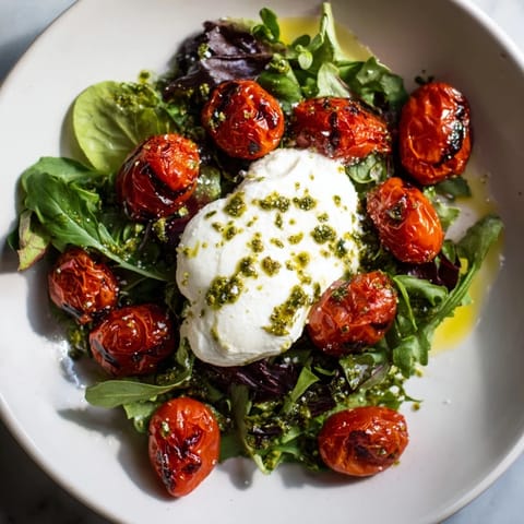 Charred Tomato Burrata Salad