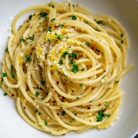 Garlic Butter Noodles Dish