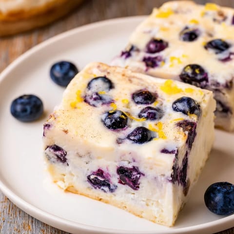 Blueberry Cottage Cheese Bake
