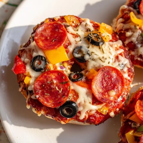 Crispy Mini Bagel Pizzas