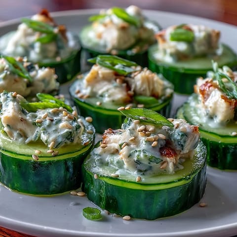 California Roll Cucumber Salad with avocado and crab in a creamy sushi dressing.
