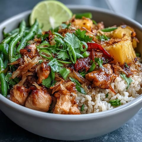 Coconut Pineapple Chicken Rice