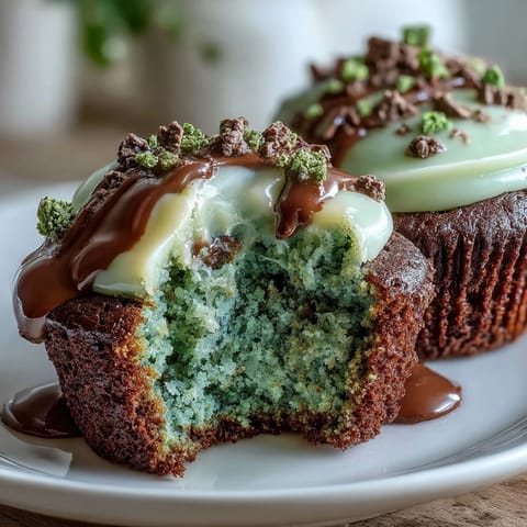 St. Pattys Green Velvet Cupcakes