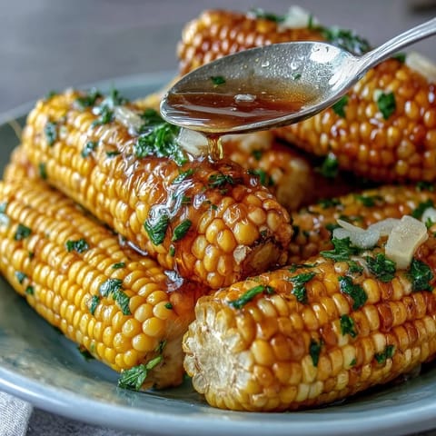 Garlic Butter Corn on the Cob: microwave-steamed corn ears coated in rich, fragrant garlic butter, perfect for weeknight dinners.