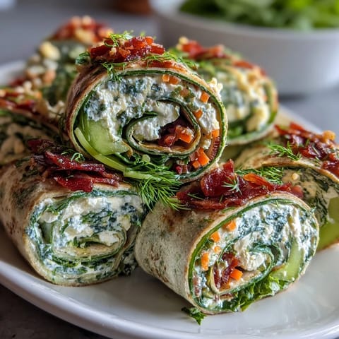 Green Spinach Pinwheel Wraps with Herb Cream Cheese, fresh and colorful, make a perfect vegetarian appetizer or party snack.