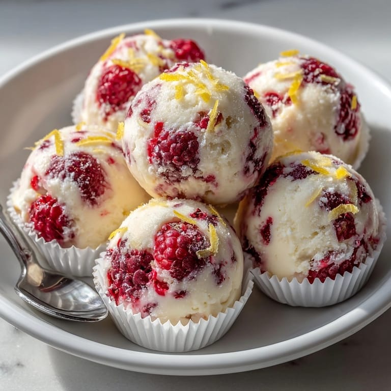 Bright, swirled Lemon-Raspberry Frozen Yogurt Bites—easy no-bake recipe, perfect for kids.