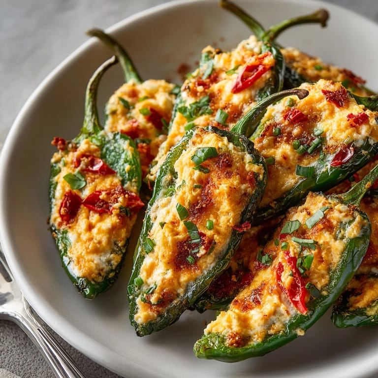Homemade Pimento Cheese-Stuffed Shishito Peppers sizzling on a hot grill, aromatic and flavorful.