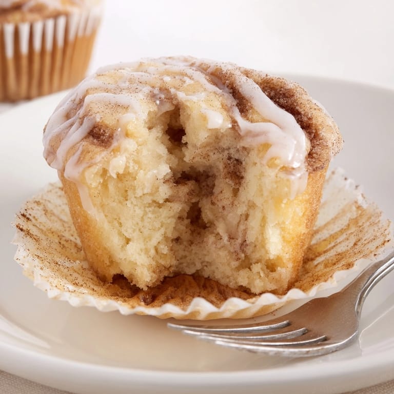 Homemade Cinnamon Swirl Ricotta Cupcakes with a rich cinnamon topping, baked fresh.
