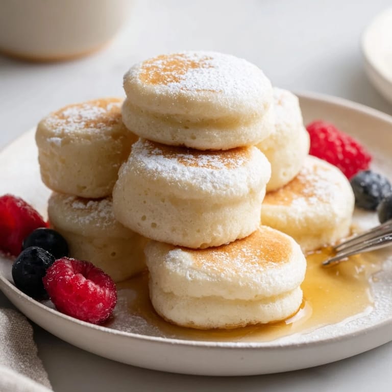 Delightful mochi pancake bites showcasing a chewy texture and sweetness, perfect for breakfast.  