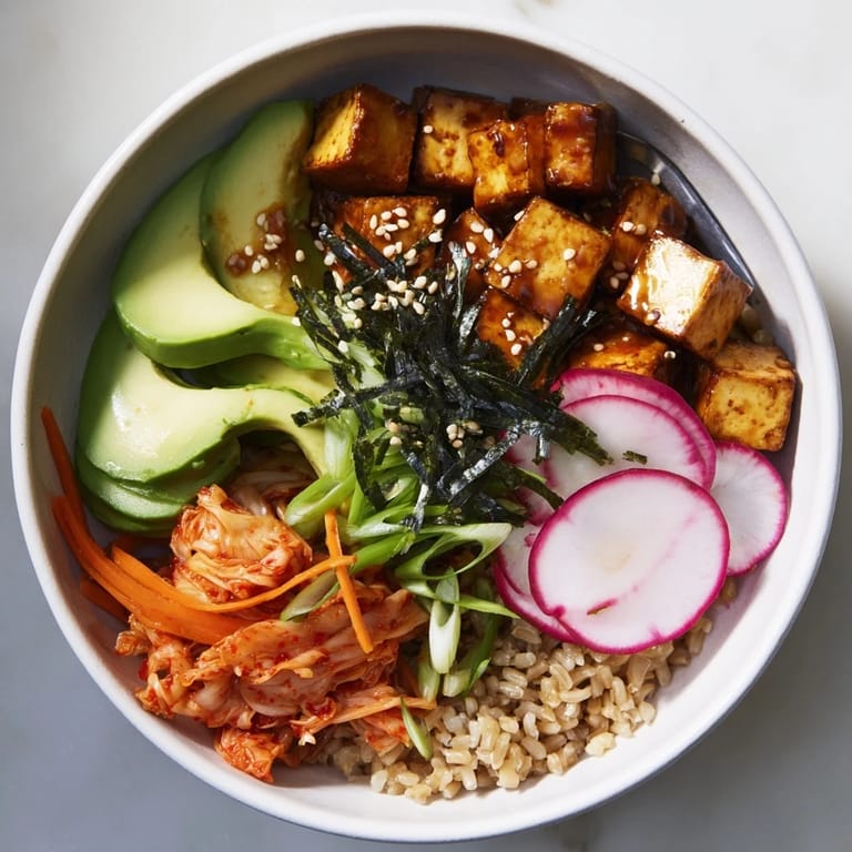 Delicious fermented vegetable bowl brimming with tangy flavors and hearty grains.