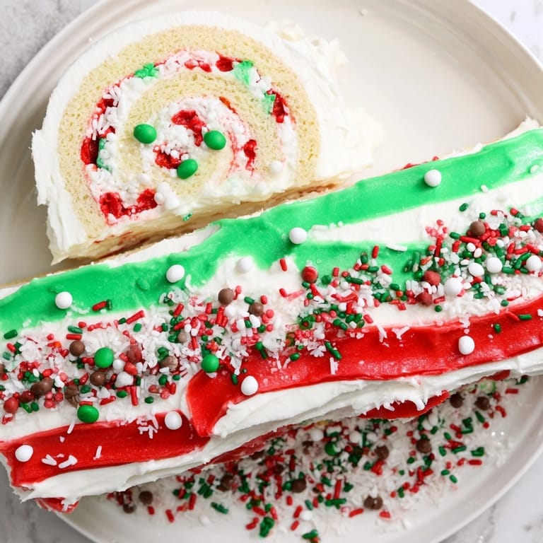 This sweet, homemade Ugly Sweater Cake Roll features a whimsical holiday design, perfect for any party.