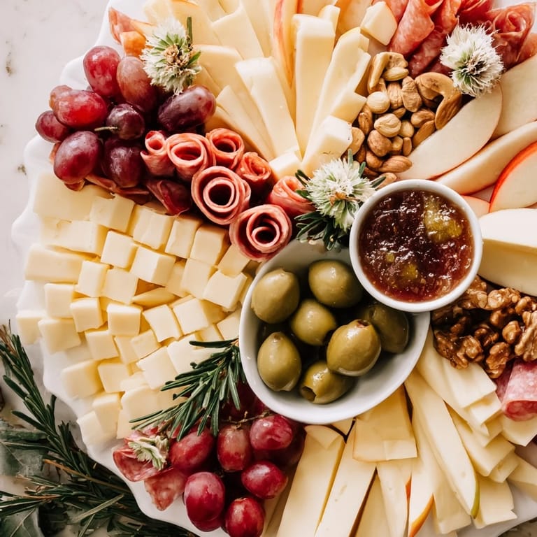 This Star-Shaped Appetizer Board offers a tempting array of cheeses, nuts, and charcuterie for everyone.