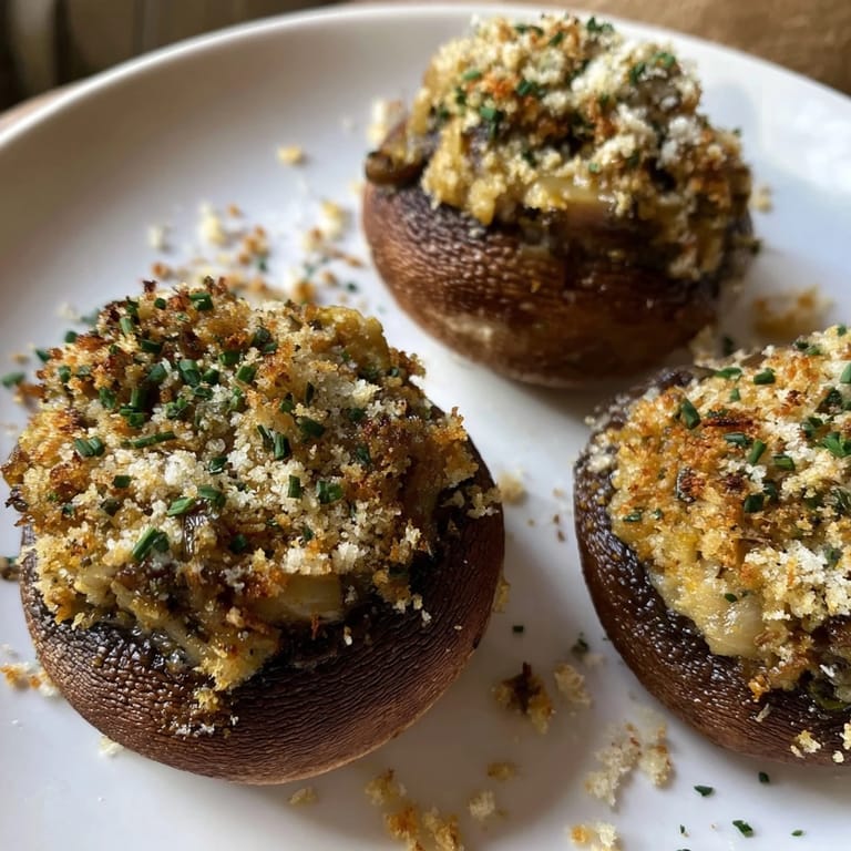 Warm, creamy, herb-filled Enchanted Forest Mushroom Nibbles, ready to be served as an appetizer.