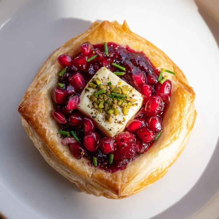 Easy to make Fireworks Brie Tartlets, showcasing a delightful combination of savory and sweet ingredients.