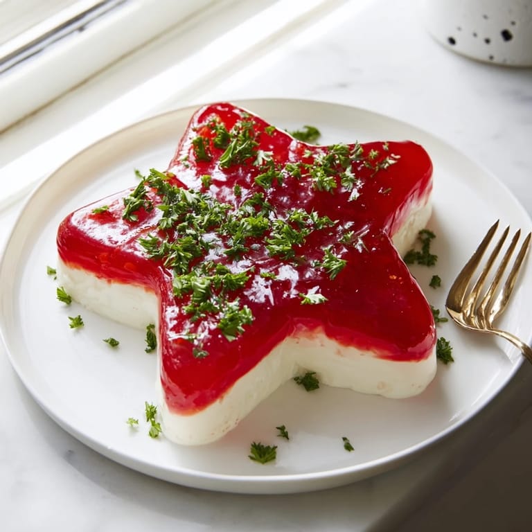 Tangy Cream Cheese and Pepper Jelly Star, a delightful appetizer, is beautifully shaped and so delicious.