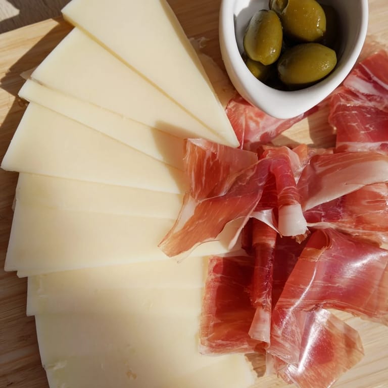 Enjoy a quick, attractive display of cheese, charcuterie, and olives; the Minimalism Master cheese board.