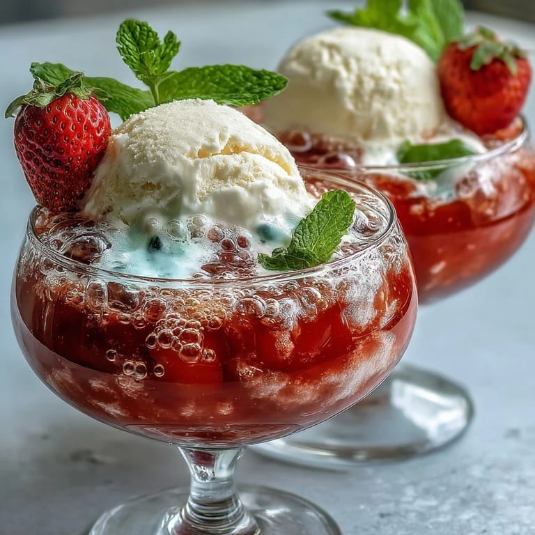 A refreshing strawberry daiquiri float featuring zesty lime, ripe strawberries, and a fizzy splash of sparkling water, served in tall glasses.