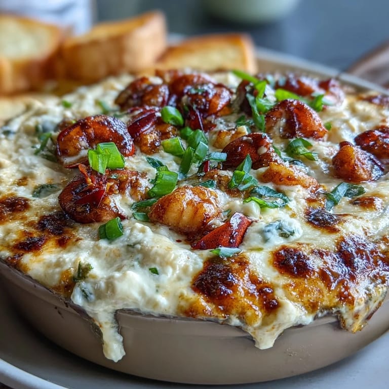 Spicy crawfish boil dip with Monterey Jack cheese, sautéed vegetables, and bold Southern seasoning, perfect for dipping.