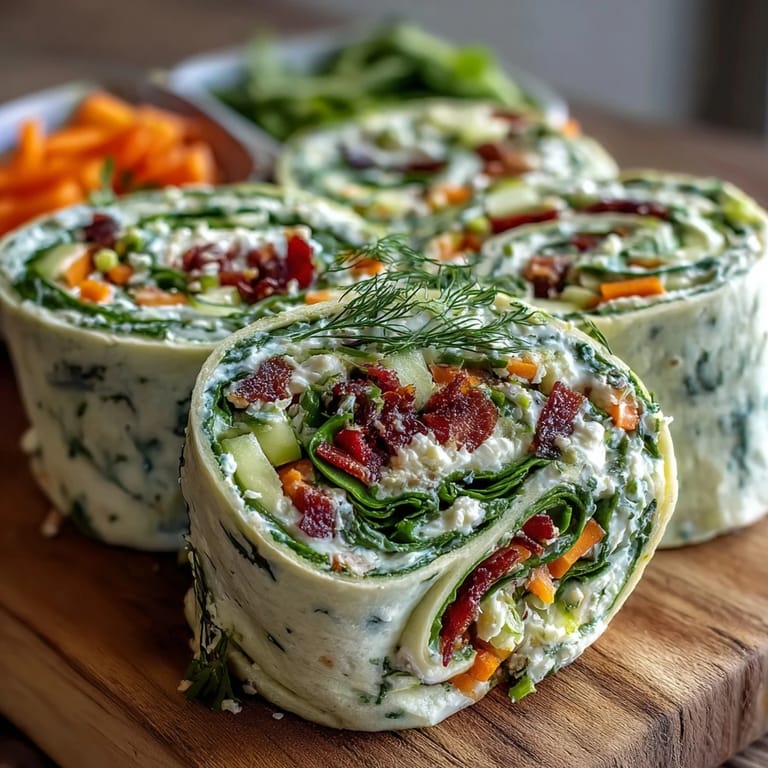Bright, bite-sized spinach pinwheel wraps filled with herb cream cheese and crisp vegetables—ideal for healthy snacking or lunchboxes.