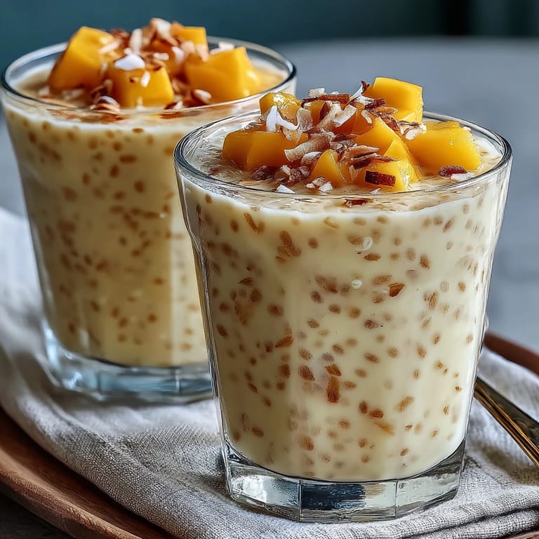 Thick and refreshing mango coconut chia smoothie, blended with ripe mango, coconut milk, and chia seeds for a nutritious, dairy-free treat.